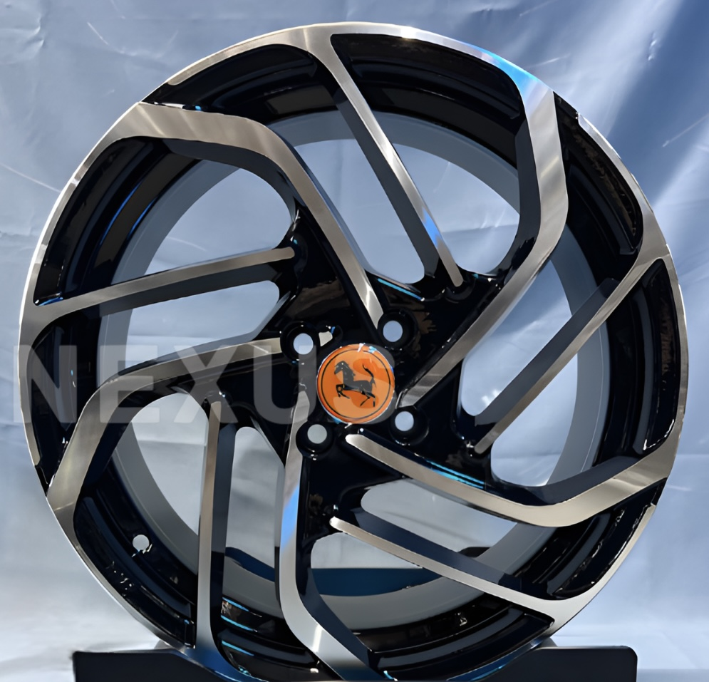 Литой диск Ferrari KAN Design R17 7.5J PCD4x100 ET35 DIA56.6 BKF